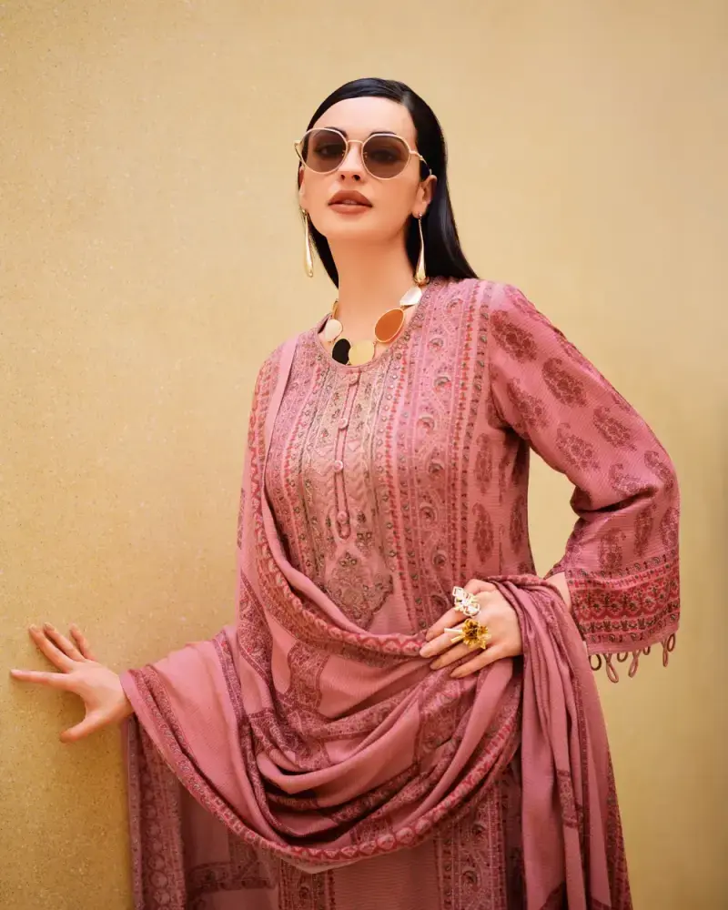 Baby Pink Pashmina Suit